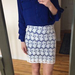 Perfect for Spring! - Lace Overlay Skirt